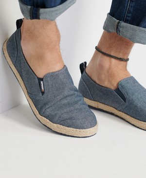 Superdry Hybrid Slip On Classic Espadrilles Férfi Cipő Kék | TBYPF8217